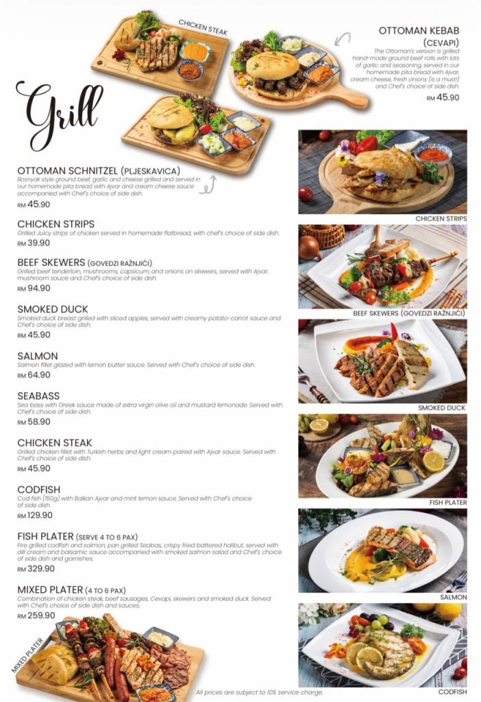 The Ottoman KL Menu