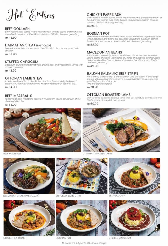 The Ottoman KL Menu